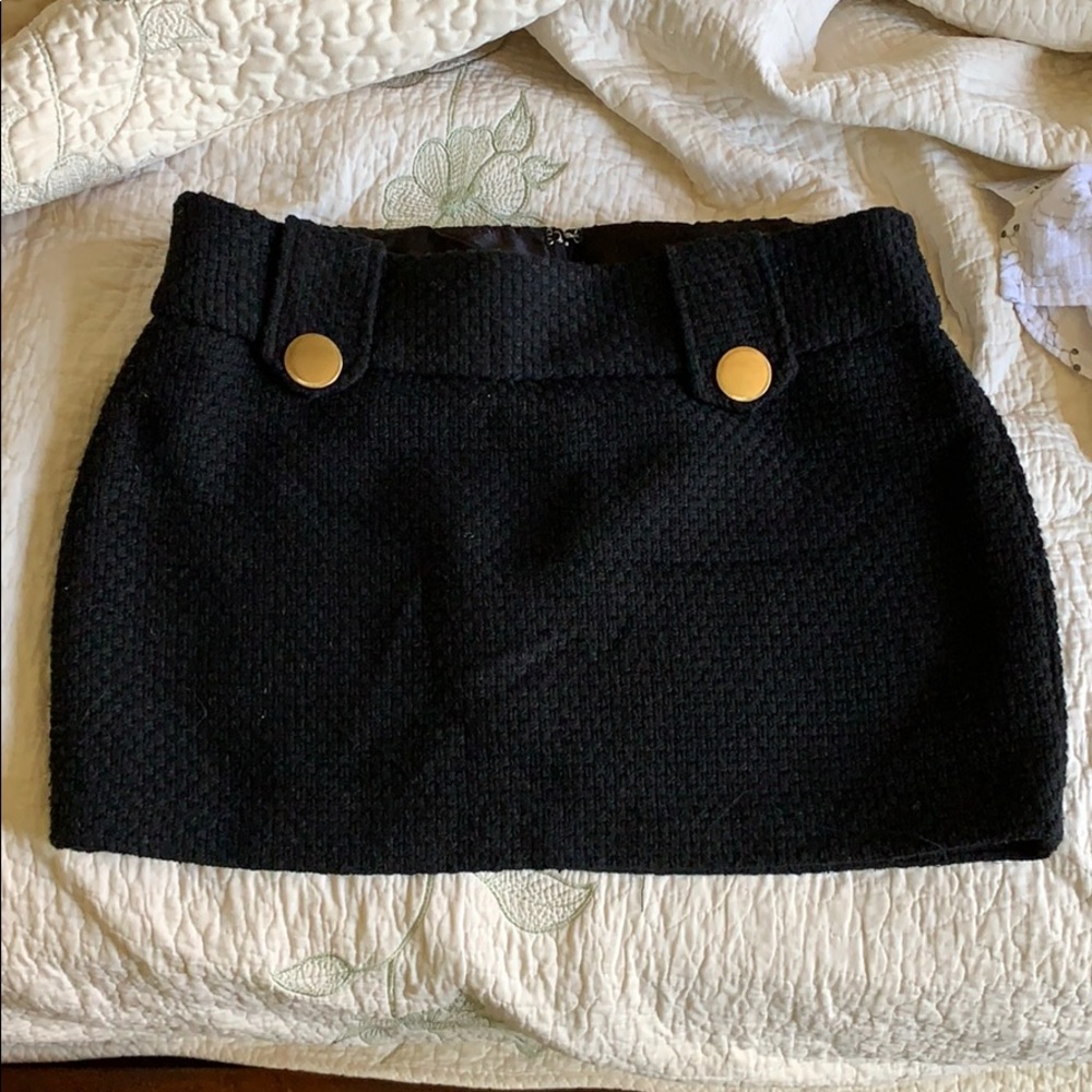 Black mini skirt